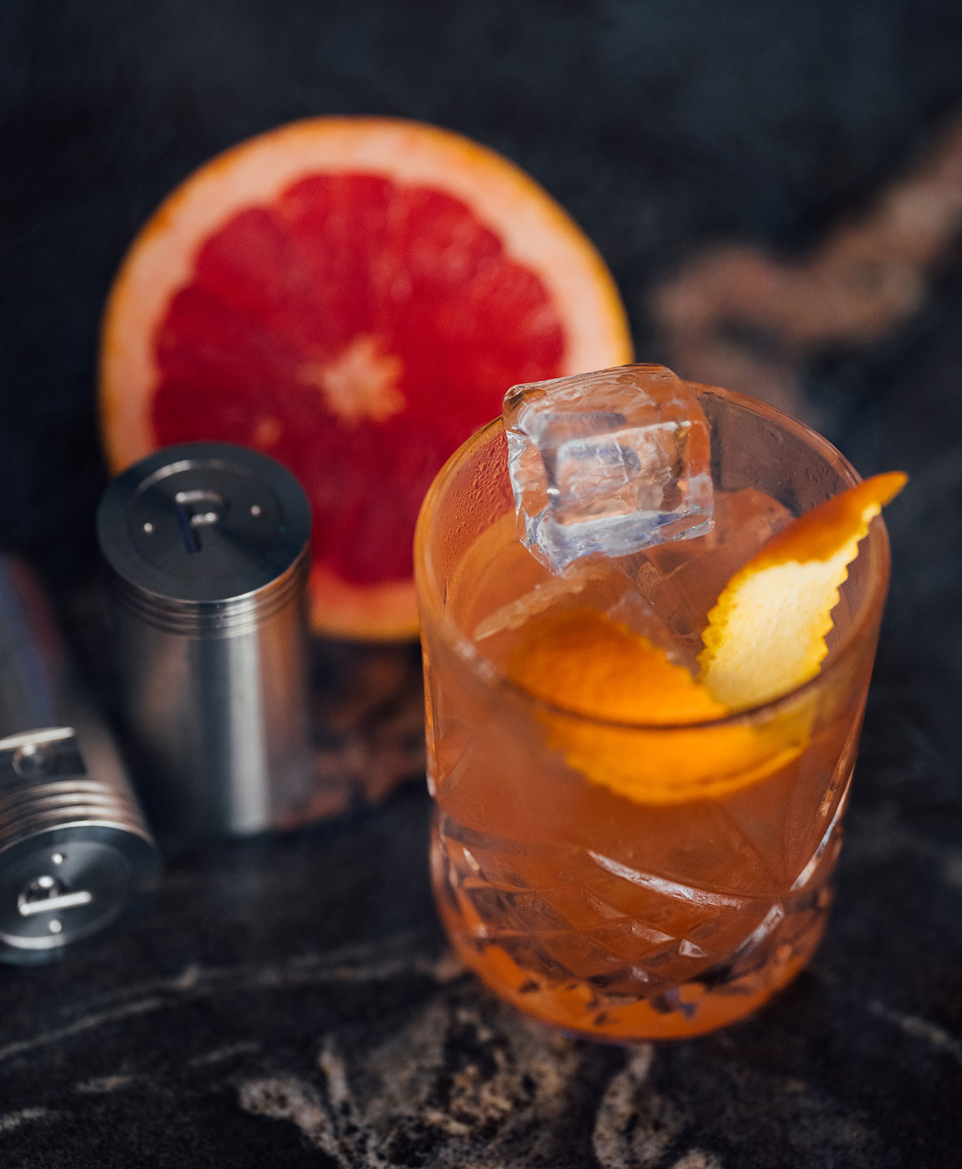 Oak Smoked Gin Fashioned